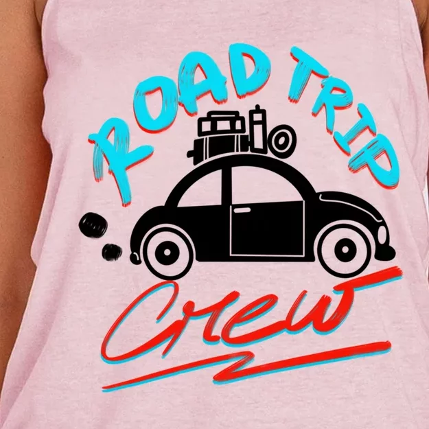 Cool Road Trip Crew Funny Summer Vacation Travel Fan Gift Meaningful Gift Women's Knotted Racerback Tank