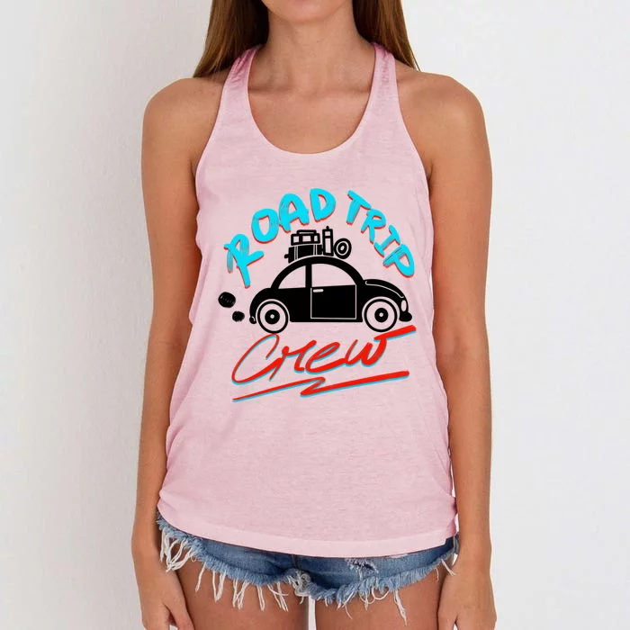 Cool Road Trip Crew Funny Summer Vacation Travel Fan Gift Meaningful Gift Women's Knotted Racerback Tank