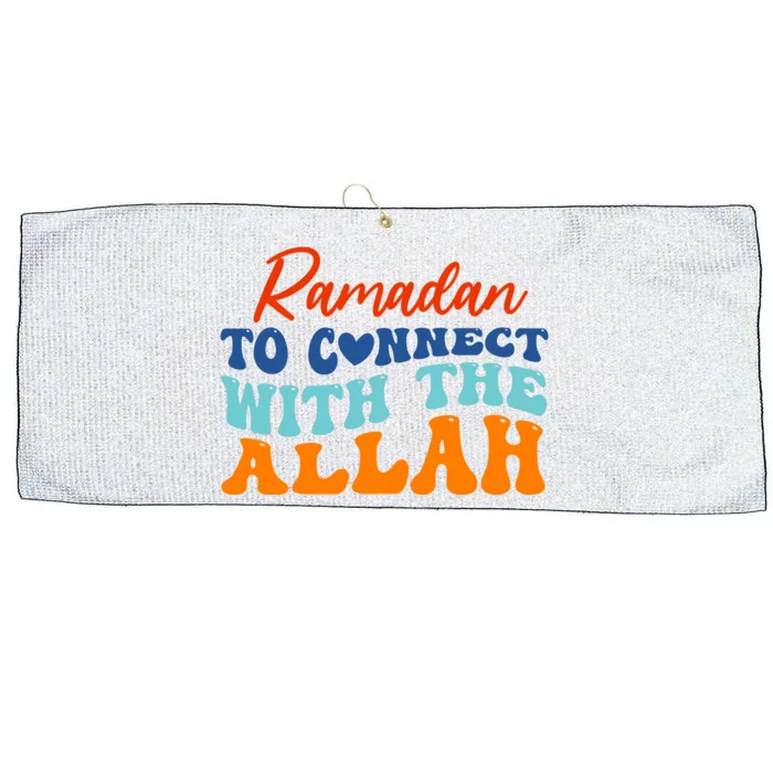 Cool Ramadan To Connect With Allah Large Microfiber Waffle Golf Towel