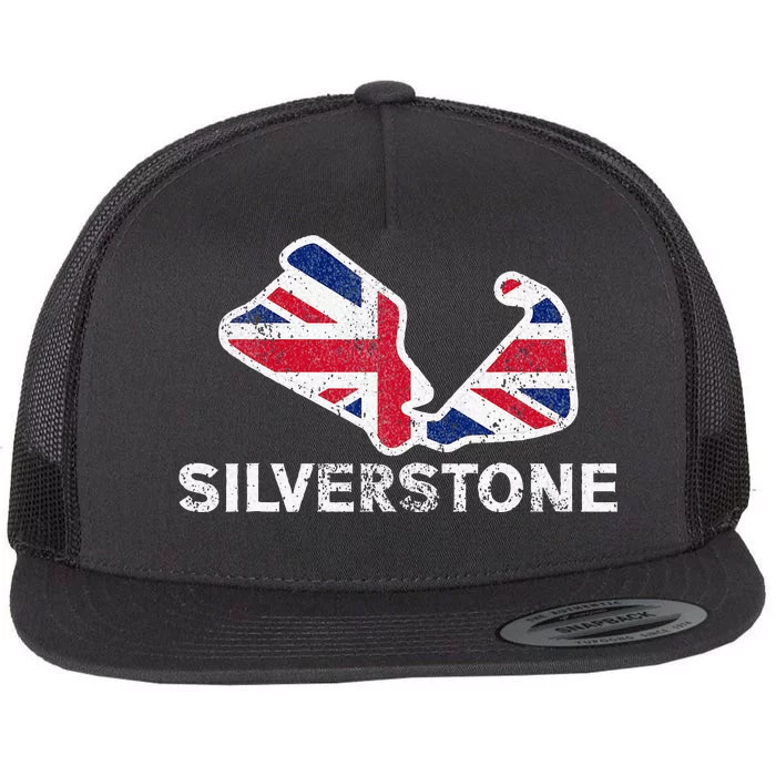 Car Racing Track In England Silverstone Circuit Racing Fans Flat Bill Trucker Hat