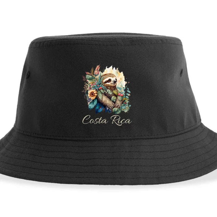 Costa Rica Tropical Sloth Sustainable Bucket Hat