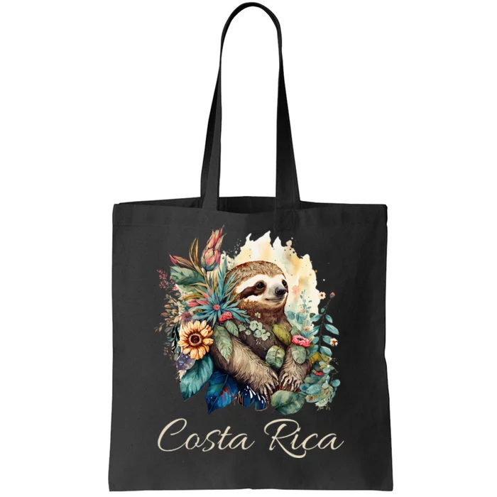 Costa Rica Tropical Sloth Tote Bag