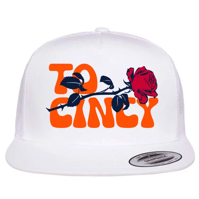 Cincy Rose To Cincy Flat Bill Trucker Hat