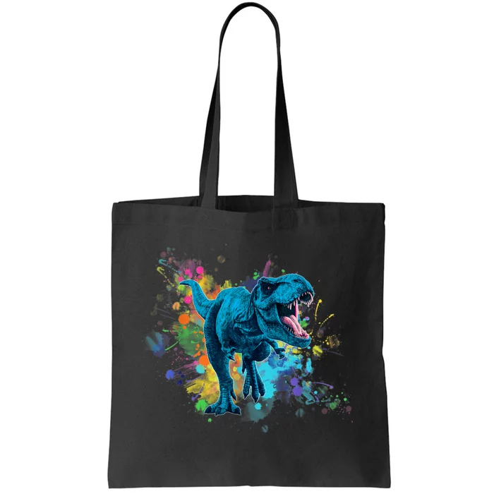 Colorful Retro T Rex Dinosaur Gear For Men, Women Tote Bag