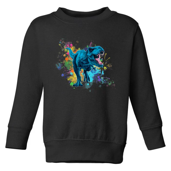 Colorful Retro T Rex Dinosaur Gear For Men, Women Toddler Sweatshirt