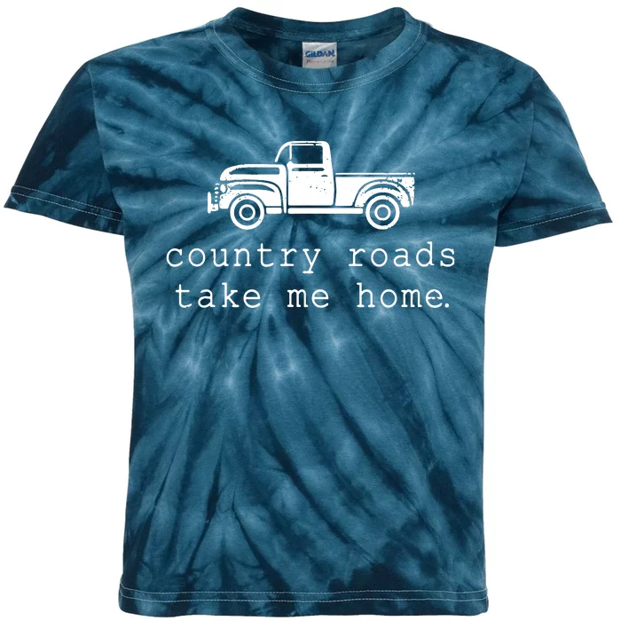 Country Roads Take Me Home Kids Tie-Dye T-Shirt