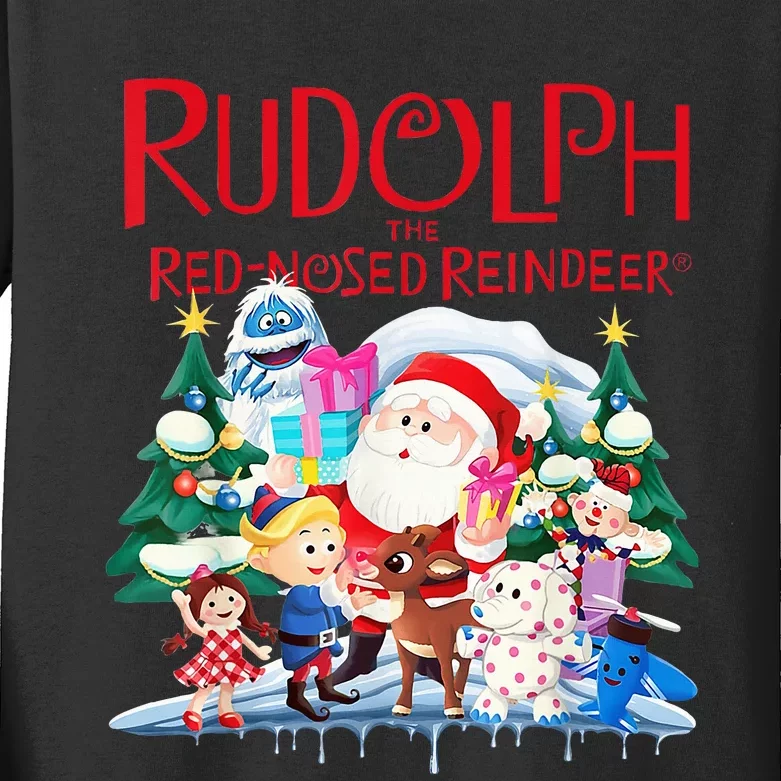 Cute Rudolph The Red Nosed Reindeer Christmas Special Xmas Kids Long Sleeve Shirt