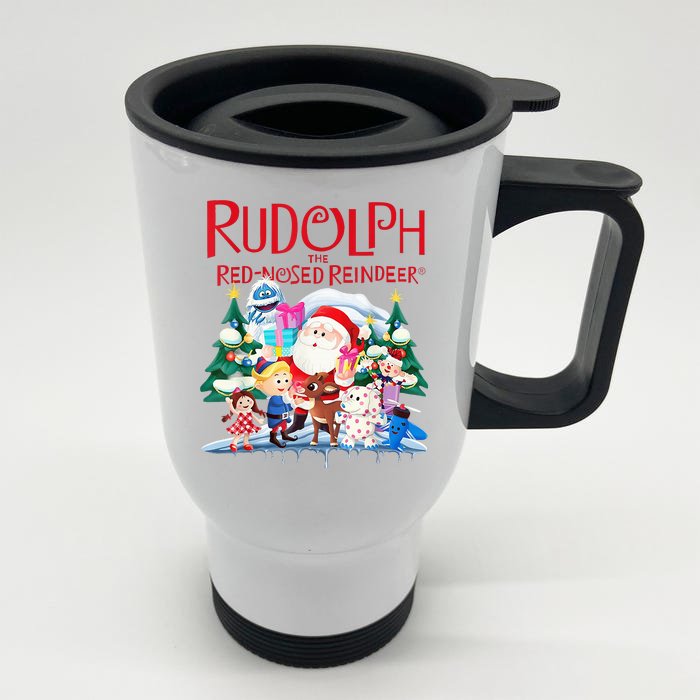 Cute Rudolph The Red Nosed Reindeer Christmas Special Xmas Front & Back Stainless Steel Travel Mug