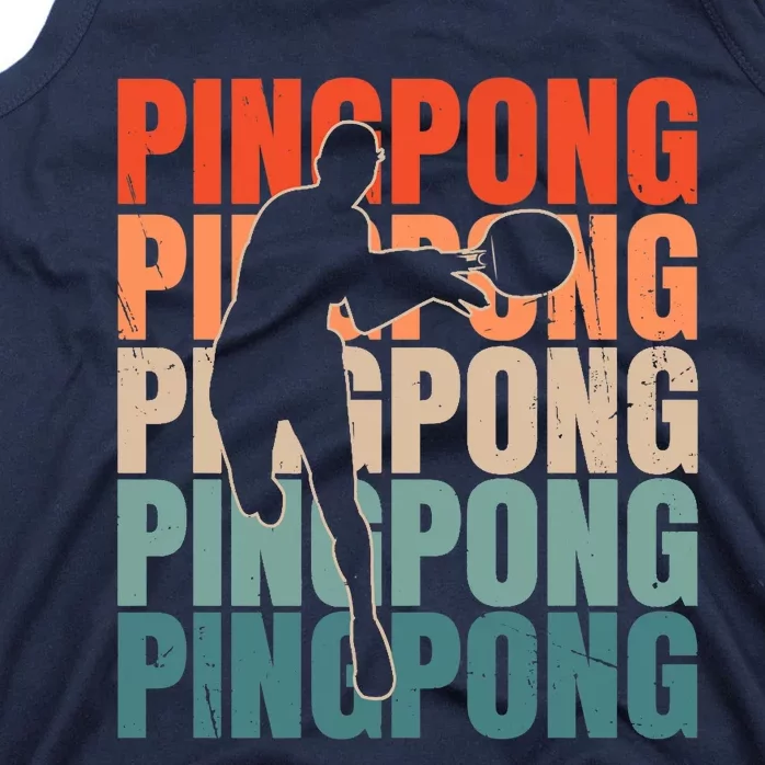 Cool Retro Text Silhouette Ping Pong Premium Tank Top