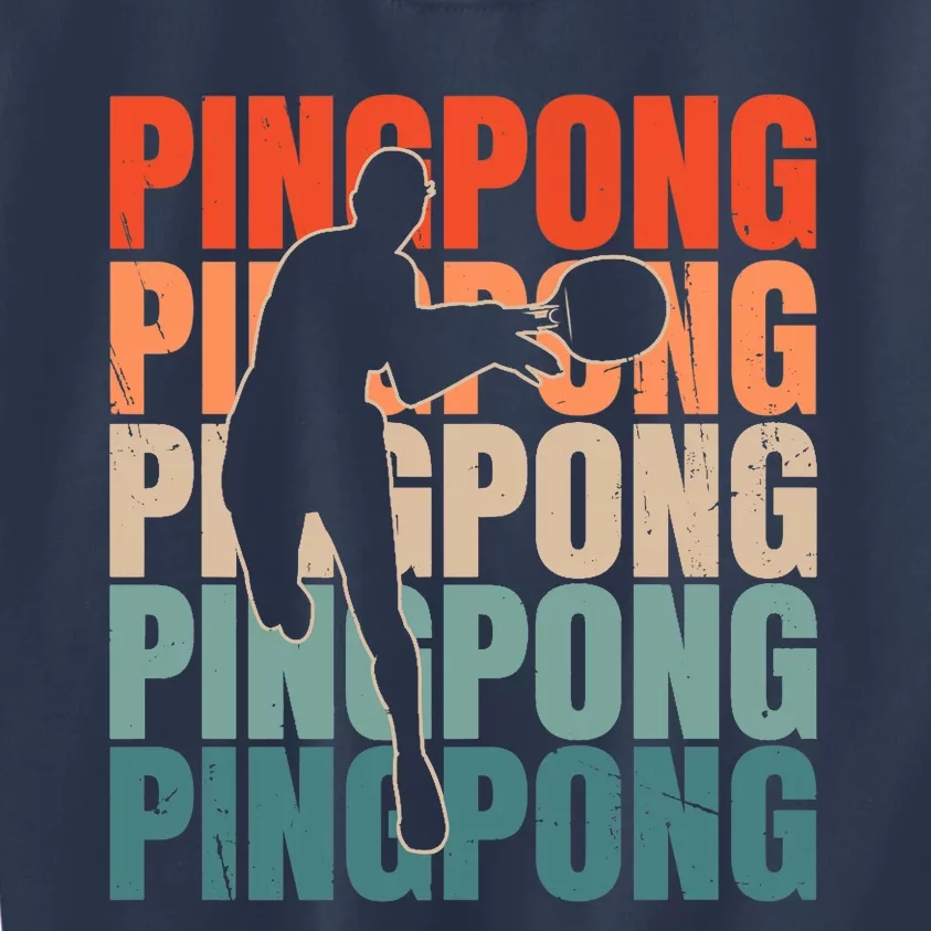 Cool Retro Text Silhouette Ping Pong Premium Kids Sweatshirt