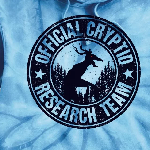 Cryptid Research Team Wendigo Retro Cryptozoology Tie Dye Hoodie