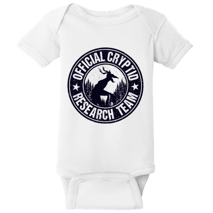 Cryptid Research Team Wendigo Retro Cryptozoology Baby Bodysuit