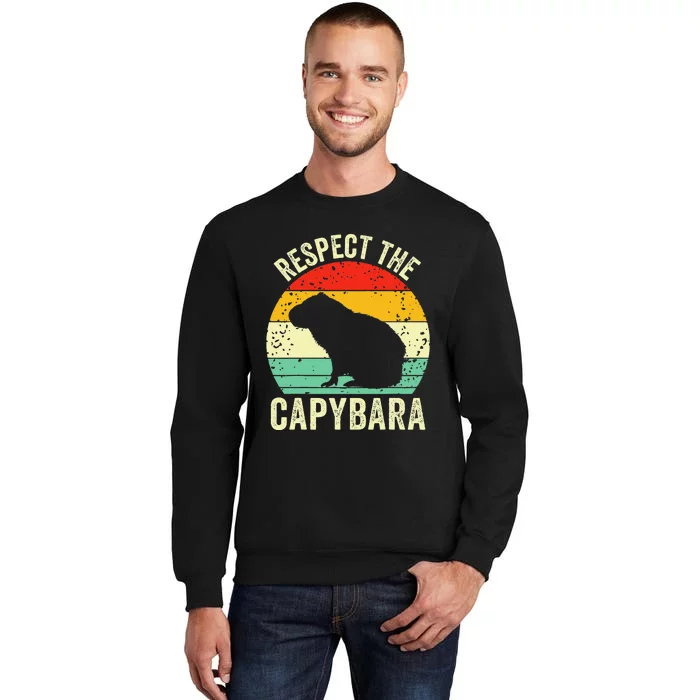 Capybaras Respect The Capybara Cavy Rodent Lover Sweatshirt