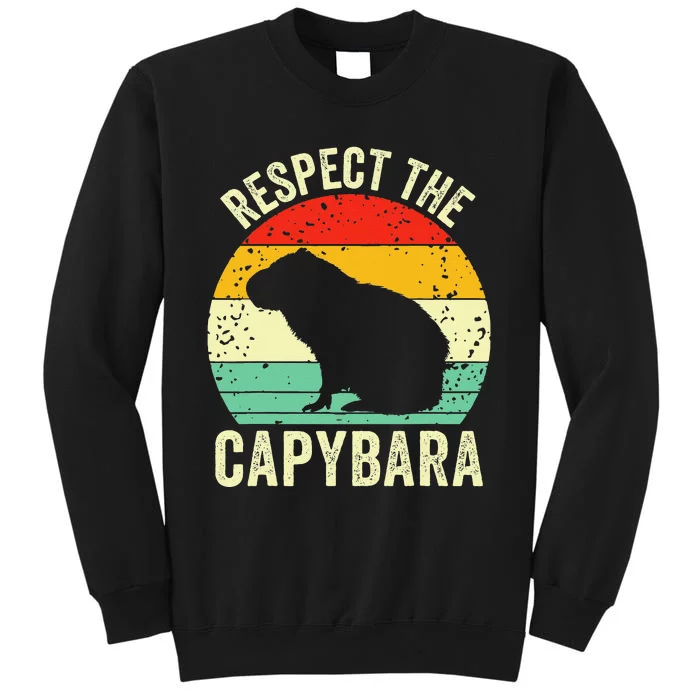 Capybaras Respect The Capybara Cavy Rodent Lover Sweatshirt