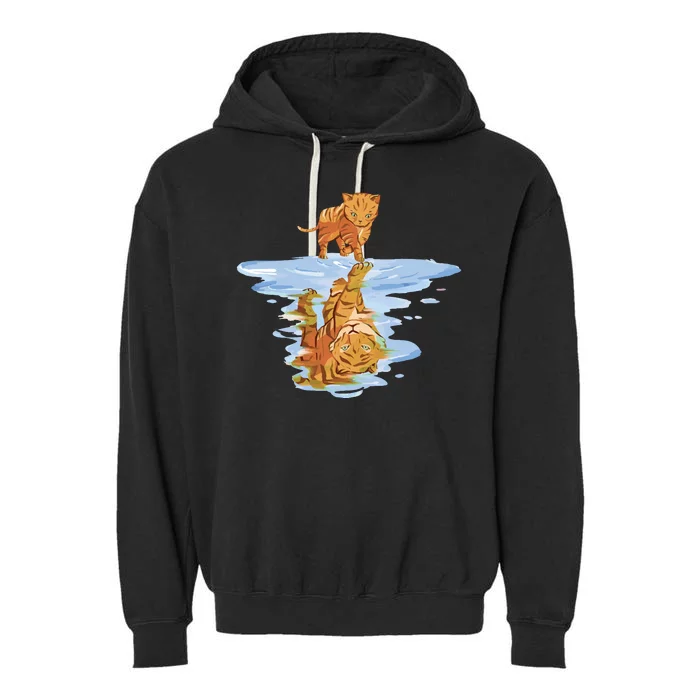 Cat Reflecting Tiger Garment-Dyed Fleece Hoodie