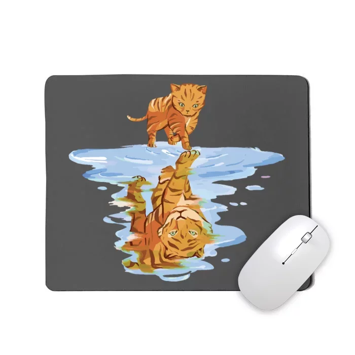 Cat Reflecting Tiger Mousepad