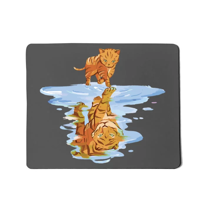 Cat Reflecting Tiger Mousepad