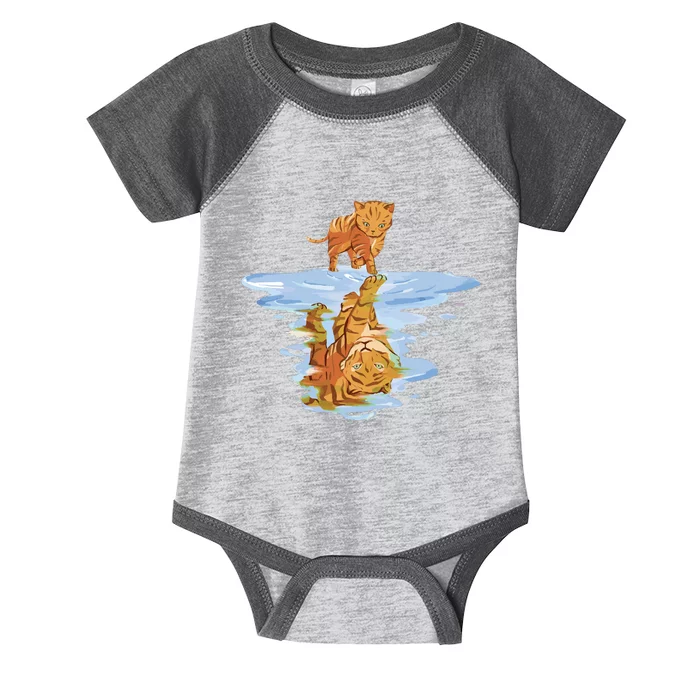 Cat Reflecting Tiger Infant Baby Jersey Bodysuit