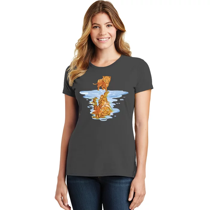 Cat Reflecting Tiger Women's T-Shirt