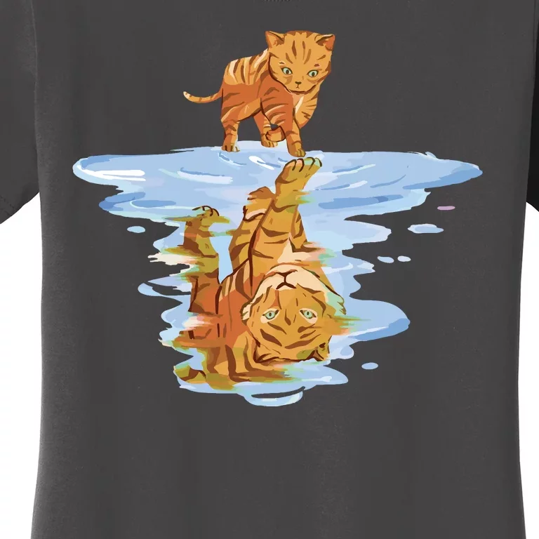 Cat Reflecting Tiger Women's T-Shirt