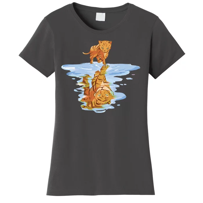 Cat Reflecting Tiger Women's T-Shirt