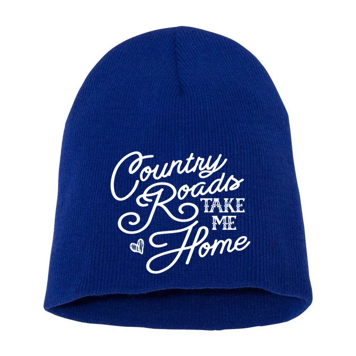 Country Roads Take Me Home Vintage Gift Short Acrylic Beanie