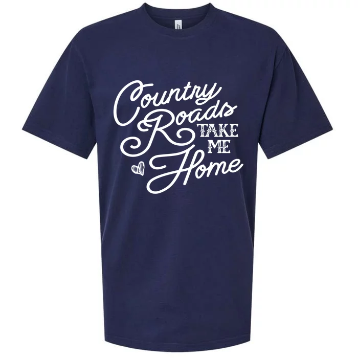 Country Roads Take Me Home Vintage Gift Sueded Cloud Jersey T-Shirt