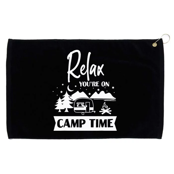 Camping Rv Trailer Camp Time Grommeted Golf Towel