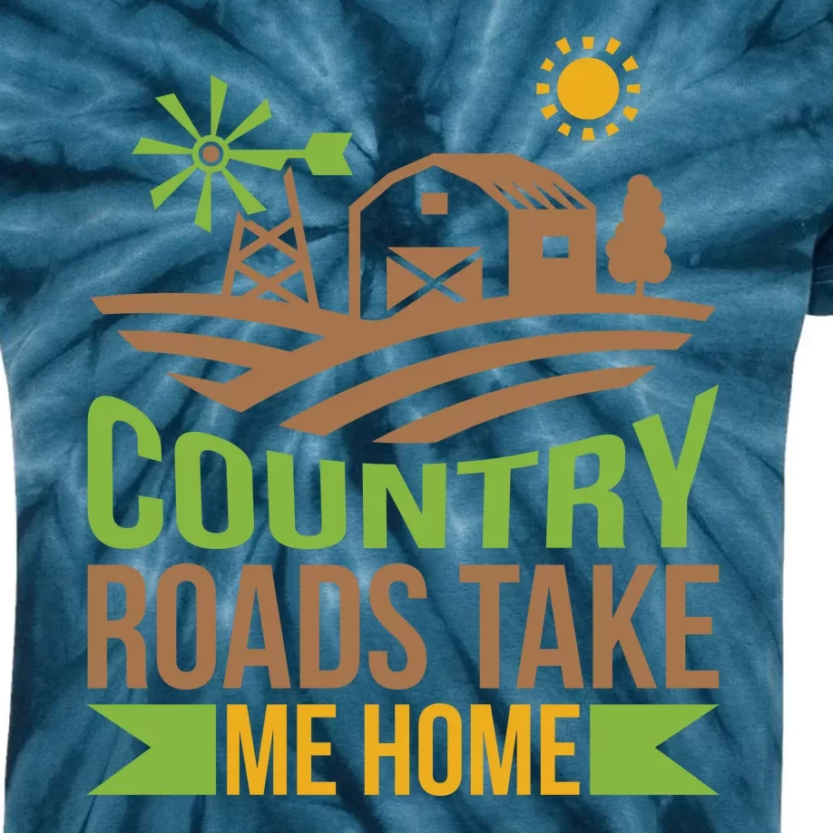 Country Roads Take Me Home Kids Tie-Dye T-Shirt