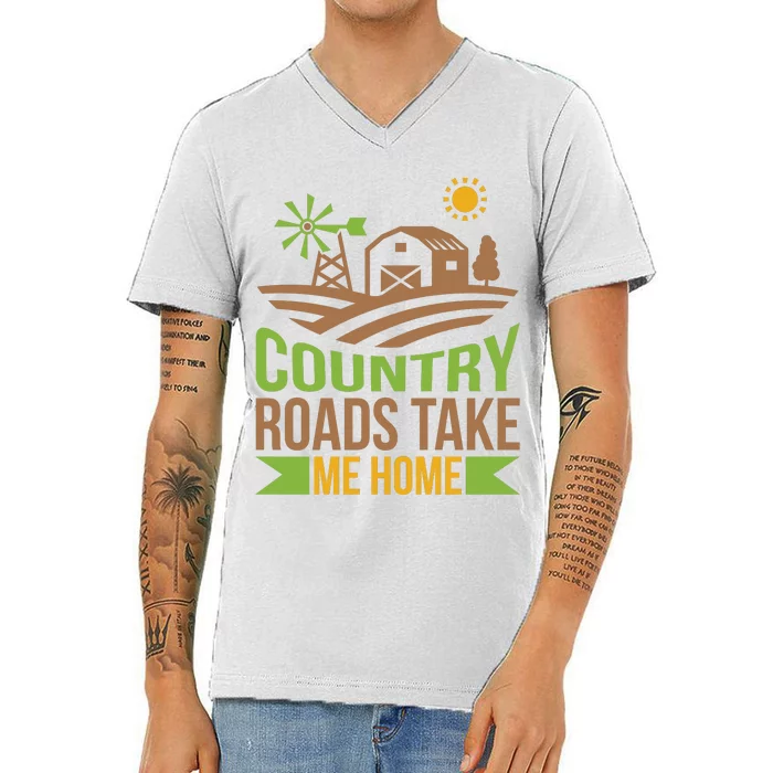 Country Roads Take Me Home V-Neck T-Shirt