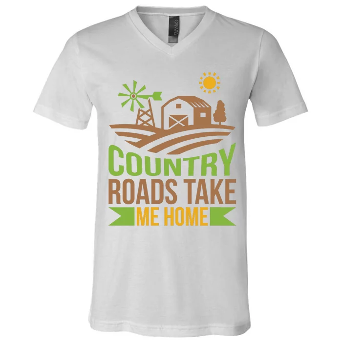 Country Roads Take Me Home V-Neck T-Shirt