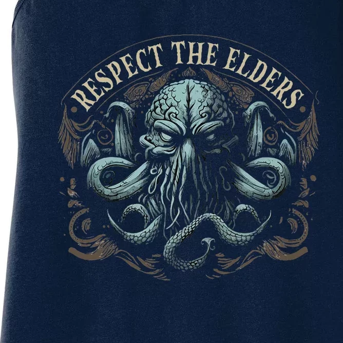 Cthulhu Respect The Elders Cosmic Horror Cthulhu Women's Racerback Tank