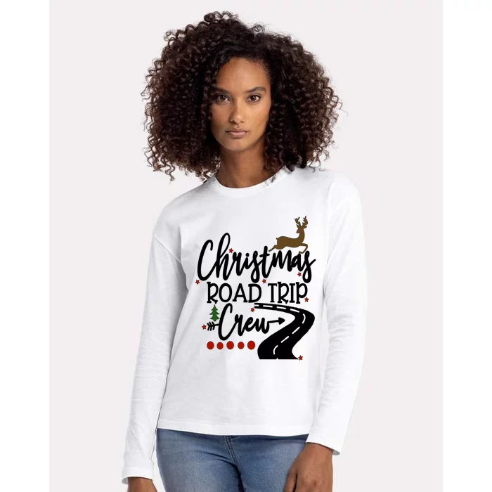 Christmas Road Trip Road Trip Family Family Crew Travel Gift Womens Cotton Relaxed Long Sleeve T-Shirt