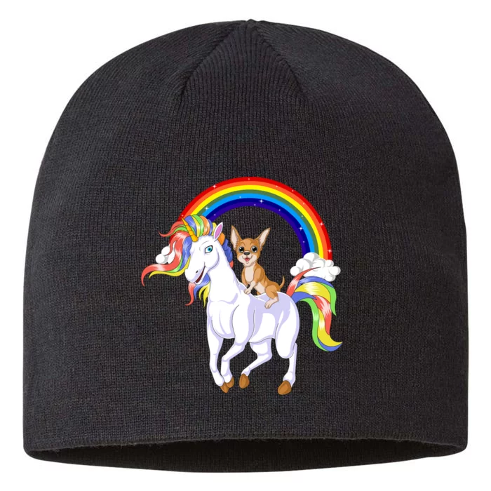 Chihuahua Riding Unicorn 8 1/2in Sustainable Knit Beanie