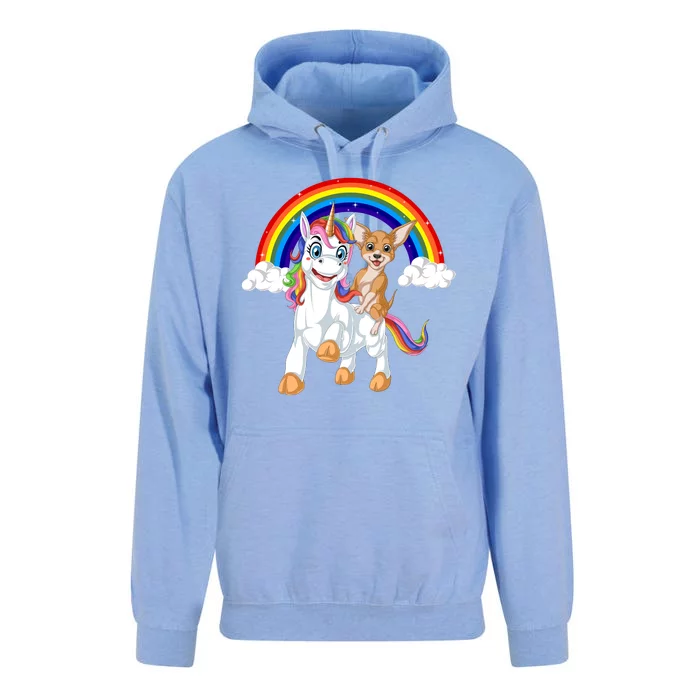 Chihuahua Riding Unicorn Unisex Surf Hoodie