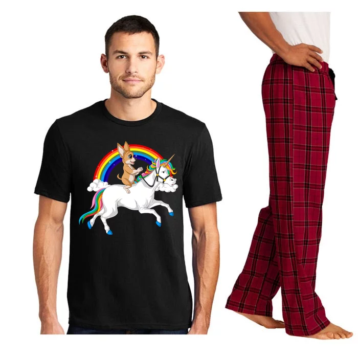 Chihuahua Riding Unicorn Pajama Set