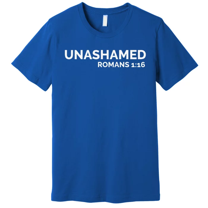 Christian Romans Unashamed Jesus Cross Premium T-Shirt