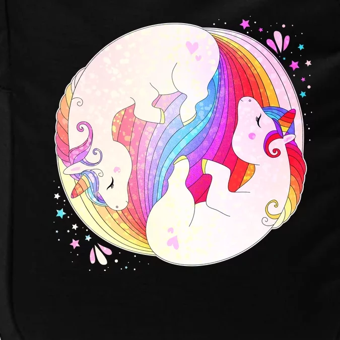 Cute Rainbow Unicorns Yin Yang Impact Tech Backpack