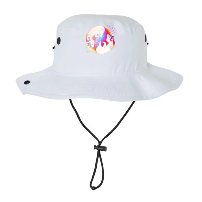 Cute Rainbow Unicorns Yin Yang Legacy Cool Fit Booney Bucket Hat