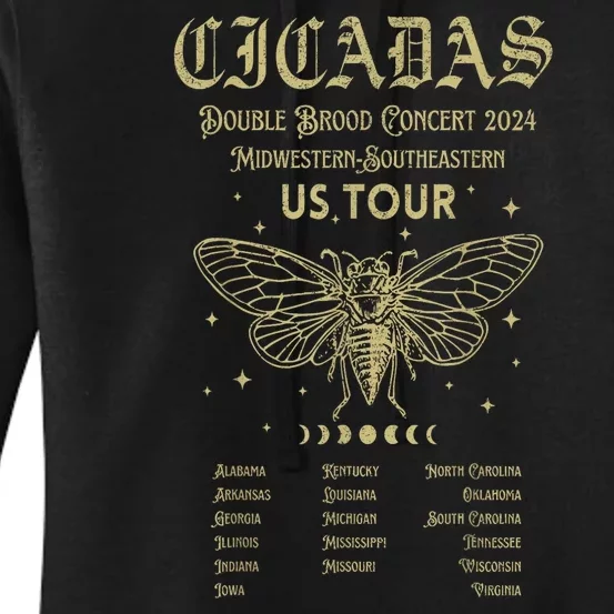 Cicada Reunion Us 2024 Gift Cicada Lover Women's Pullover Hoodie