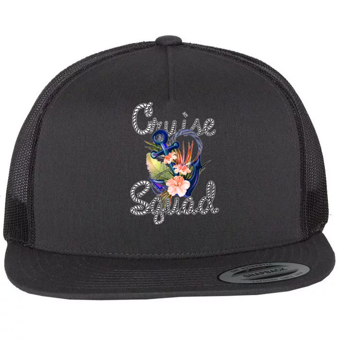 Cruise Squad Anchor Flat Bill Trucker Hat