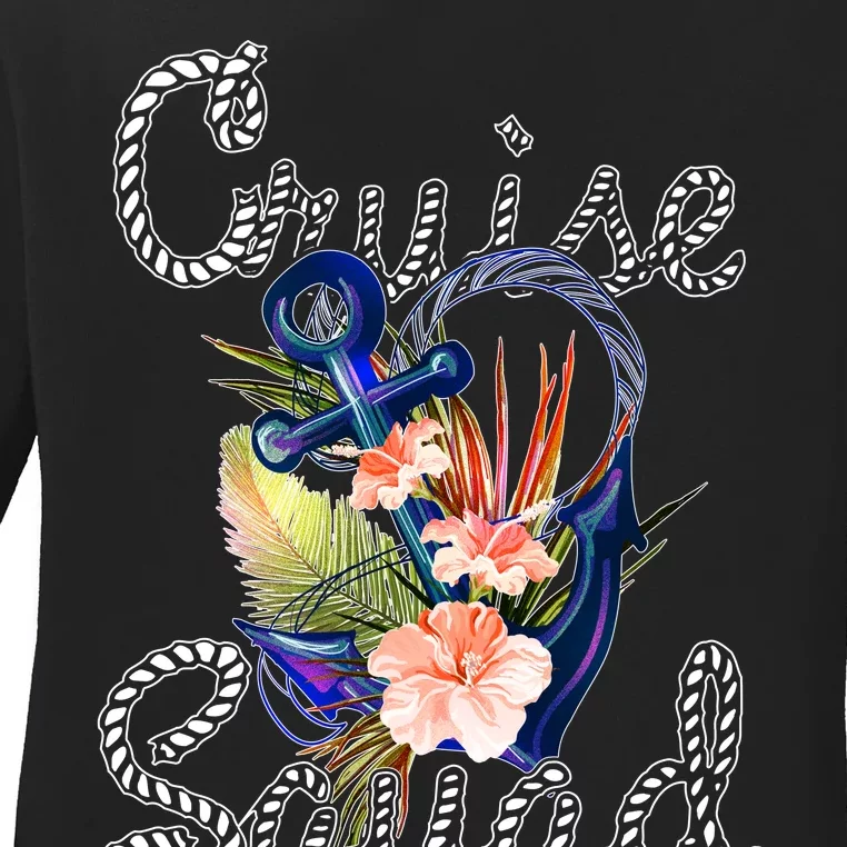 Cruise Squad Anchor Ladies Long Sleeve Shirt