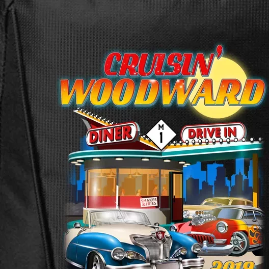 Cruisin' Woodward Diner Day time City Backpack