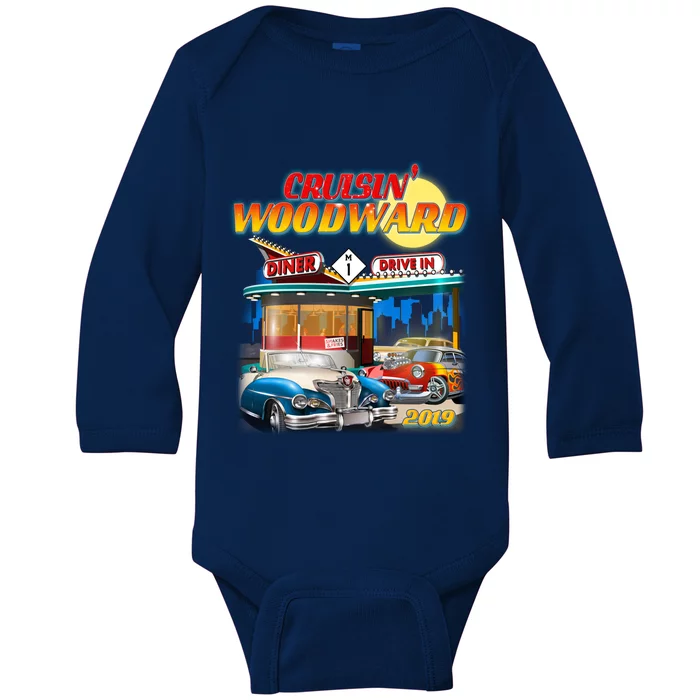 Cruisin' Woodward Diner Day time Baby Long Sleeve Bodysuit