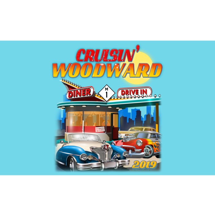 Cruisin' Woodward Diner Day time Bumper Sticker