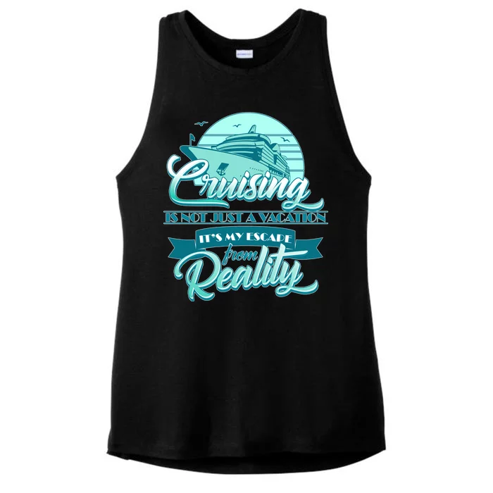 Cruising Vacation Escape From reality Ladies Tri-Blend Wicking Tank