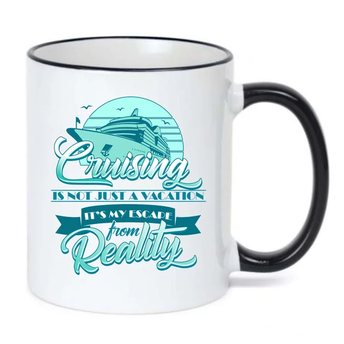 Cruising Vacation Escape From reality Black Color Changing Mug