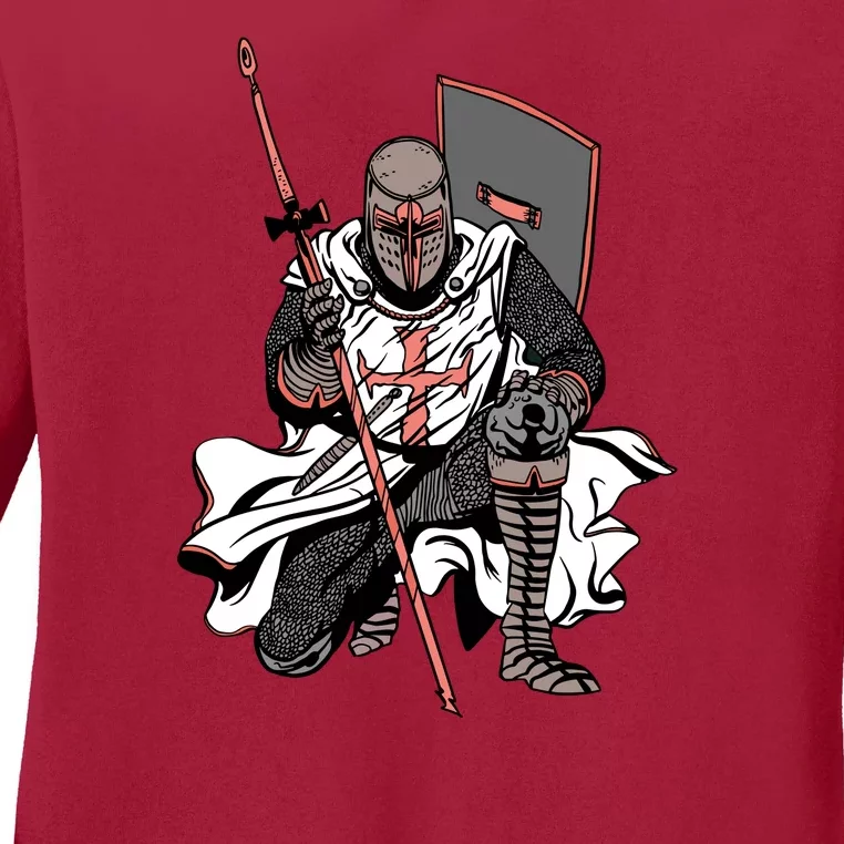 Crusader Knight Ladies Long Sleeve Shirt