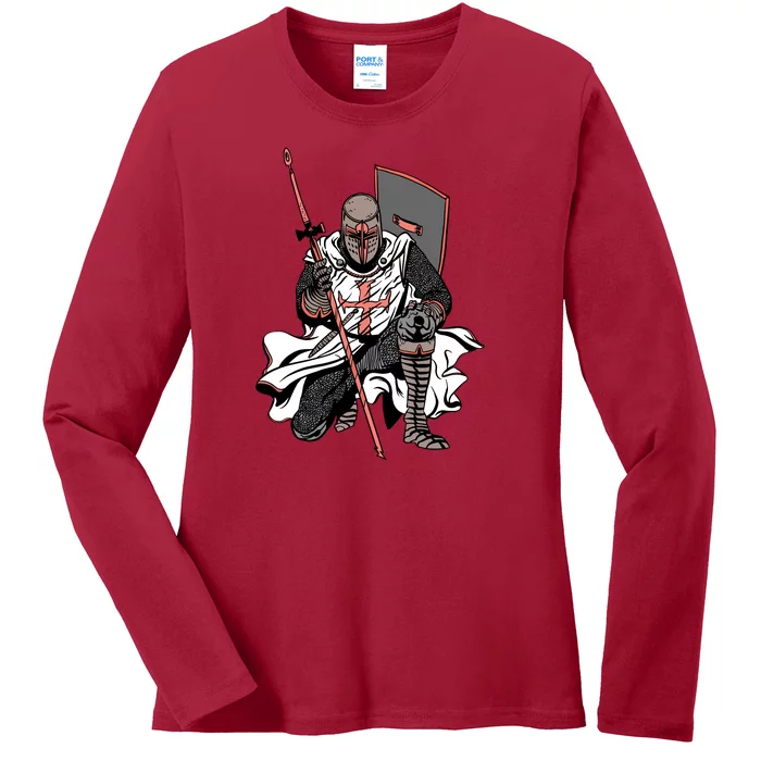 Crusader Knight Ladies Long Sleeve Shirt