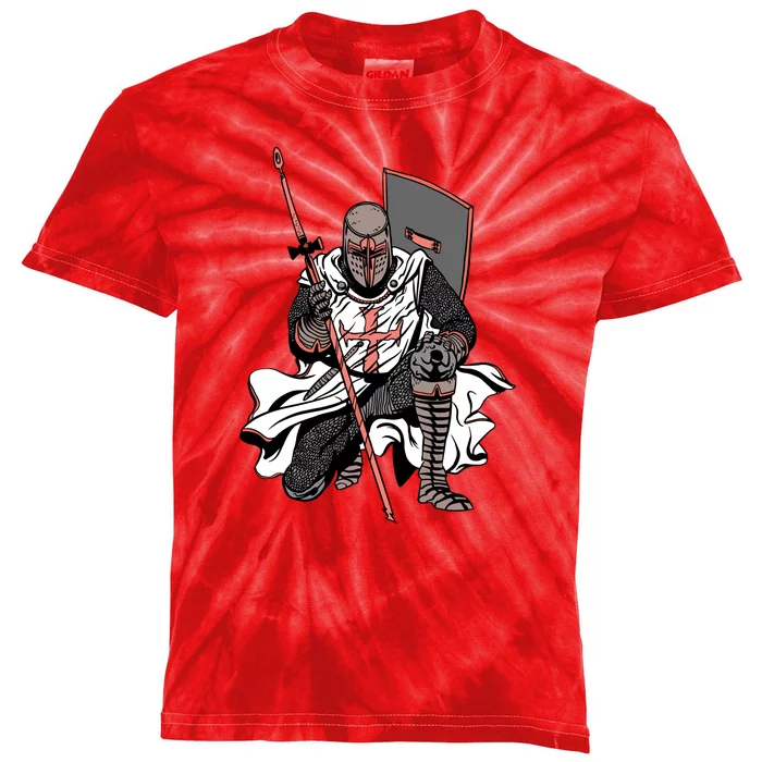 Crusader Knight Kids Tie-Dye T-Shirt